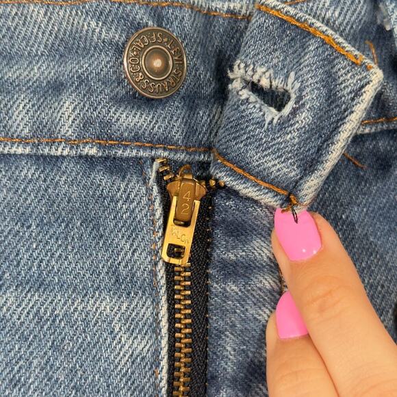 Vintage Levi’s 505 Orange Tab Talon 42 Zipper 1978‑83 USA 515 Rivet 36x34 - Picture 3 of 9